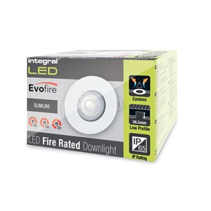 Integral LED Evo Fire LED Fire Rated Downlight Adapter Bezel 70mm-100mm Cut Out 