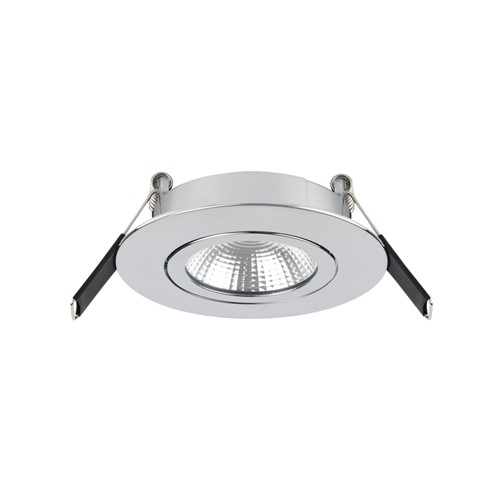 Integral LED | ULTRA SLIM TILTABLE DOWNLIGHT CUTOUT 6.5W 670LM 103LM/W 4000K 36 BEAM DIMMABLE POLISHED CHROME INTEGRAL