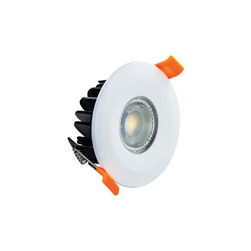 Bathroom Kitchen Round Recessed Ceiling Light Single Built-in Spot Light 40W 3000K 430lm 70mm-75mm Cut-Out Dimmable Energy Class A+ Qyyru Integral Fire Rated Downlight 6W 