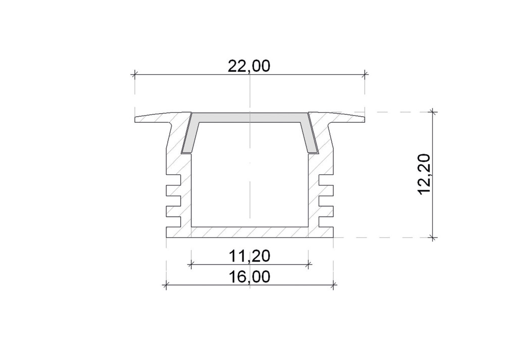 Aftertech LED Aluminium Profil 29x10mm – 2 Meter Mit Transparenter Abdeckung, Für LED-Streifen