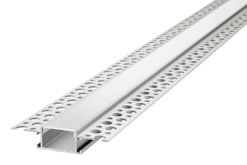 3m Aluminiumprofil Für LED-Streifen – 22x6 Mm, Mit Matter Abdeckung, Inkl. Montageclips