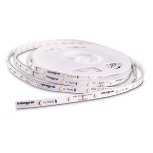Integral Led Strip Lights 12V 5M Tape Cool Day light IP33 240 Lm 8mm Flexible 