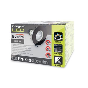 Integral led evofire ip65 deals fire rated downlight