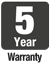 5 Year Warranty