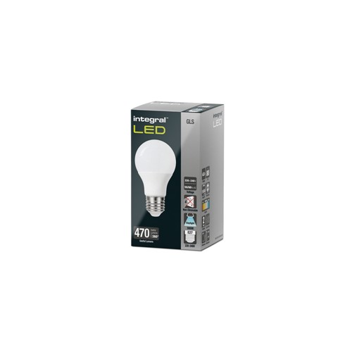 Integral LED | GLS BULB E27 470LM 4.8W 5000K NON-DIMM 240 BEAM FROSTED ...