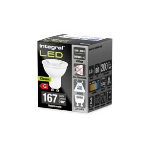 Integral LED | GU10 BULB 200LM 2.5W 4000K NON-DIMM 36 BEAM INTEGRAL