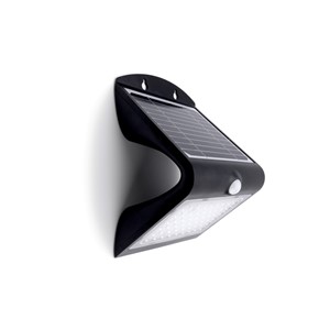 Integral LED TRUE SOLAR OUTDOOR WEDGE WALL LIGHT PIR IP65 500LM 4W 4000K BLACK INTEGRAL
