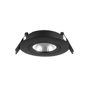 Integral LED ULTRA SLIM TILTABLE DOWNLIGHT 65MM CUTOUT 6.5W 650LM 100LM W 3000K 36 BEAM DIMMABLE BLACK INTEGRAL